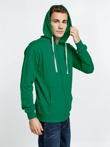 Толстовка на молнии с капюшоном Siverga, зеленая Толстовка на молнии с капюшоном Siverga, зеленая