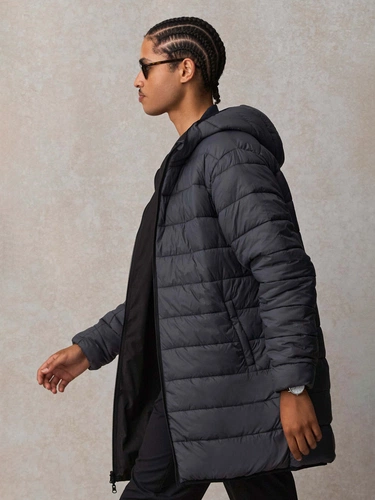 Куртка-парка унисекс Reverse, черная Куртка-парка унисекс Reverse, черная