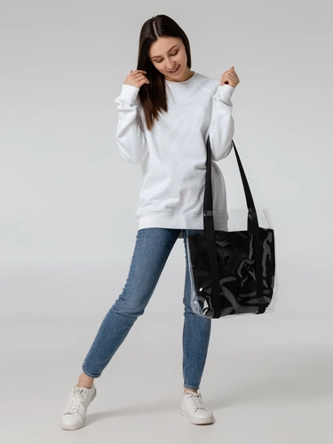 Шопер Clarity с черным органайзером, прозрачный Шопер Clarity с черным органайзером, прозрачный