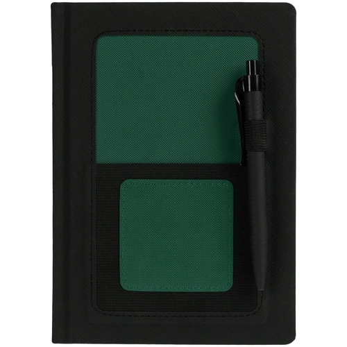 Ежедневник Mobile на заказ, недатированный, черно-зеленый Ежедневник Mobile на заказ, недатированный, черно-зеленый