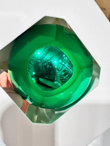 Оформительский шар Finery, 8 см, глянцевый зеленый Оформительский шар Finery, 8 см, глянцевый зеленый