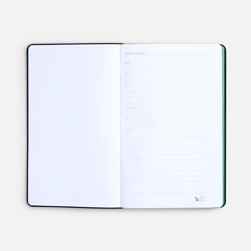 Ежедневник Nice Twice, недатированный, черный с ярко-зеленым Ежедневник Nice Twice, недатированный, черный с ярко-зеленым