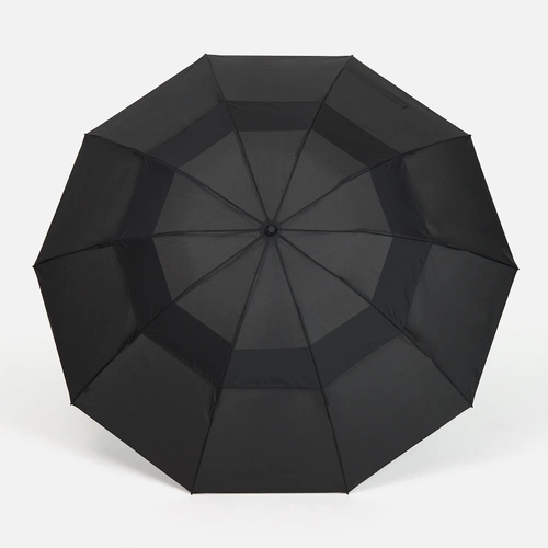 Зонт обратного сложения twoGether с двойным куполом, черный Зонт обратного сложения twoGether с двойным куполом, черный