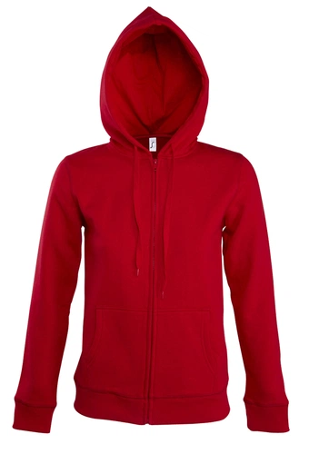 Толстовка женская на молнии с капюшоном Seven Women, красная Толстовка женская на молнии с капюшоном Seven Women, красная