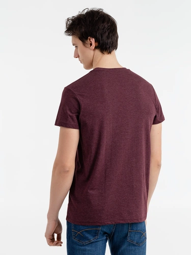 Футболка мужская Regent Fit 150, бордовый меланж Футболка мужская Regent Fit 150, бордовый меланж