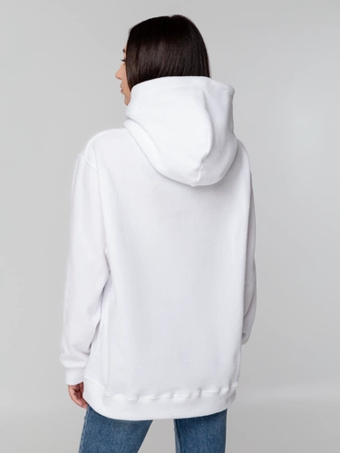 Худи флисовое унисекс Manakin, белое Худи флисовое унисекс Manakin, белое