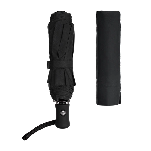 Зонт складной Monsoon, черный Зонт складной Monsoon, черный