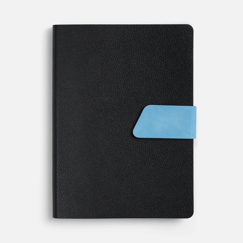 Ежедневник Boom, недатированный, черный с голубым Ежедневник Boom, недатированный, черный с голубым