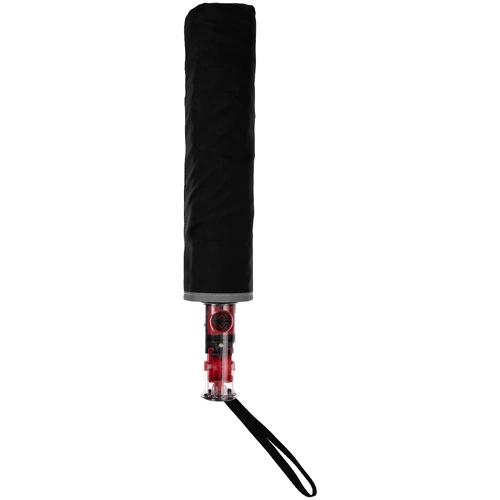 Зонт наоборот складной Futurum со светоотражающим кантом, черный Зонт наоборот складной Futurum со светоотражающим кантом, черный