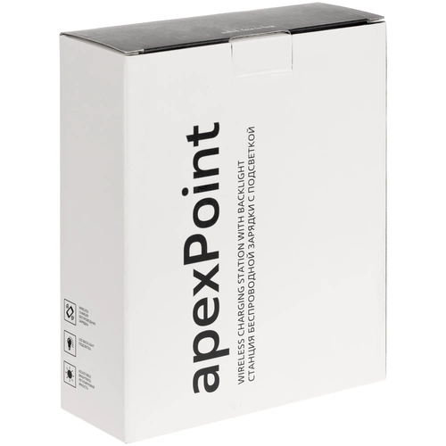 Станция для беспроводной зарядки с подсветкой apexPoint, черная Станция для беспроводной зарядки с подсветкой apexPoint, черная