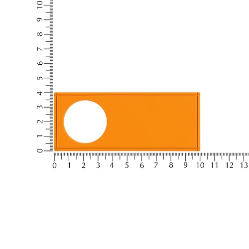 Лейбл из ПВХ с вырубкой «Круг», оранжевый неон Лейбл из ПВХ с вырубкой «Круг», оранжевый неон