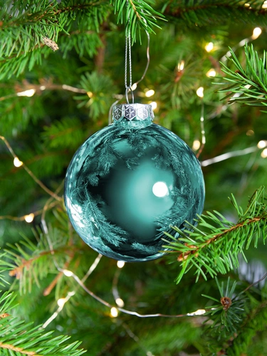 Елочный шар Finery Gloss, 8 см, глянцевый бирюзовый Елочный шар Finery Gloss, 8 см, глянцевый бирюзовый