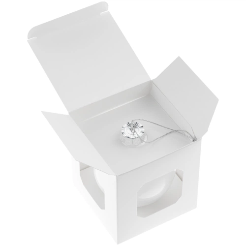 Елочный шар Finery Gloss, 8 см, глянцевый белый Елочный шар Finery Gloss, 8 см, глянцевый белый