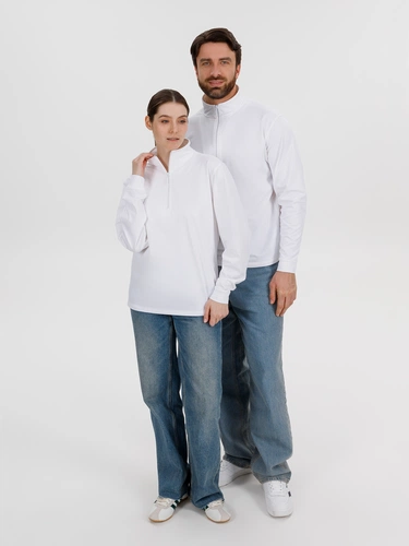 Свитшот на молнии Morfiss, белый Свитшот на молнии Morfiss, белый