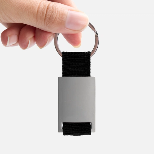 Брелок Inlet с тканевой вставкой, черный Брелок Inlet с тканевой вставкой, черный