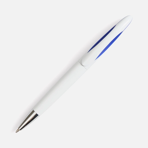 Ручка шариковая Nave, белая с синим Ручка шариковая Nave, белая с синим