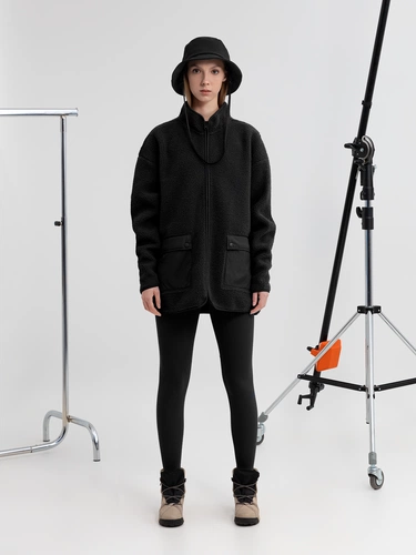 Куртка унисекс Oblako, черная Куртка унисекс Oblako, черная