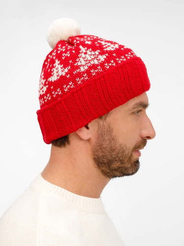 Шапка Holidale, красная с молочным Шапка Holidale, красная с молочным