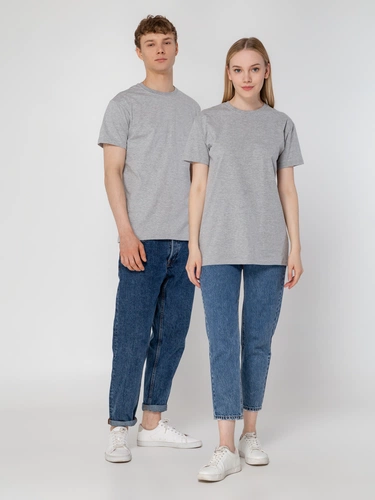 Футболка унисекс T-Bolka 160, серый меланж Футболка унисекс T-Bolka 160, серый меланж