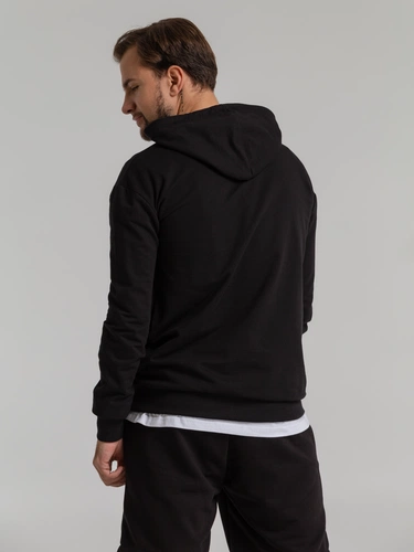 Толстовка с капюшоном Unit Kirenga, черная Толстовка с капюшоном Unit Kirenga, черная