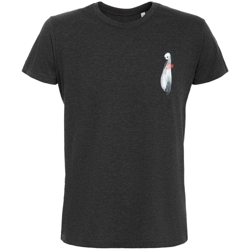 Футболка приталенная Ghost of Love, черный меланж Футболка приталенная Ghost of Love, черный меланж