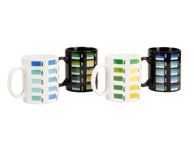 Кружка с декольной палитрой 1, черная Кружка с декольной палитрой 1, черная