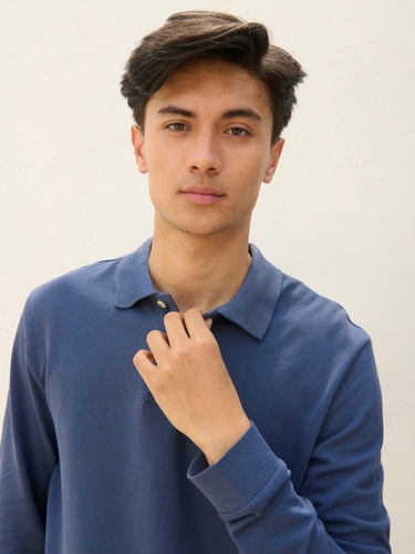 Рубашка поло унисекс с длинным рукавом Pacific LSL, ярко-синяя (royal) Рубашка поло унисекс с длинным рукавом Pacific LSL, ярко-синяя (royal)