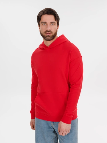 Худи оверсайз унисекс Outshine, красное Худи оверсайз унисекс Outshine, красное