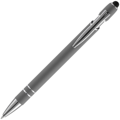 Ручка шариковая Pointer Soft Touch со стилусом, серая Ручка шариковая Pointer Soft Touch со стилусом, серая
