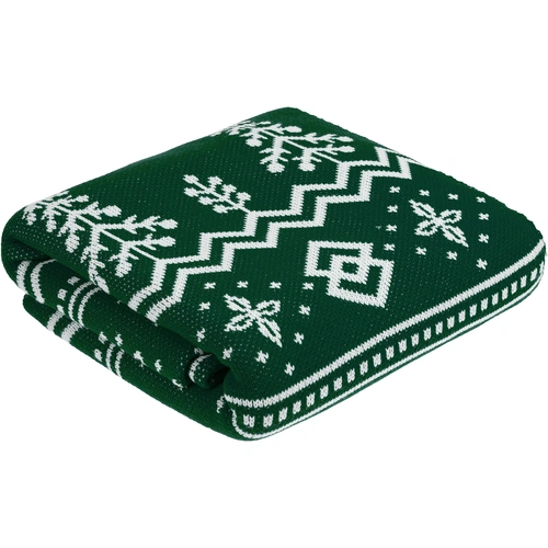 Плед Elnik, зеленый с молочно-белым Плед Elnik, зеленый с молочно-белым