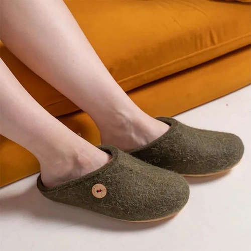 Домашние валенки Step, зеленые (олива) Домашние валенки Step, зеленые (олива)