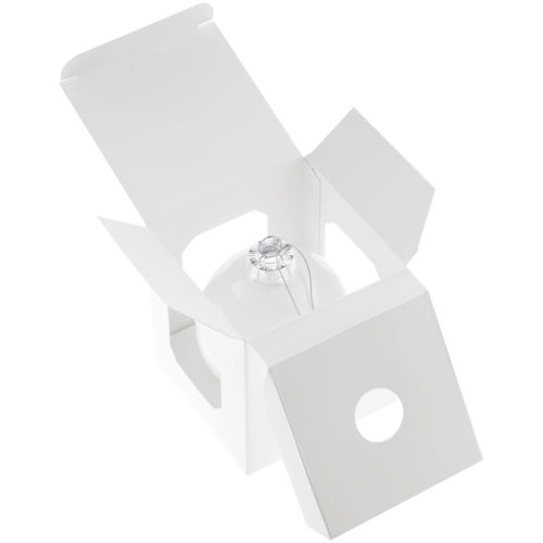 Елочный шар Finery Gloss, 8 см, глянцевый белый Елочный шар Finery Gloss, 8 см, глянцевый белый