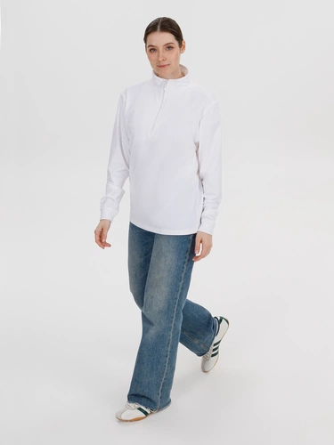 Свитшот на молнии Morfiss, белый Свитшот на молнии Morfiss, белый