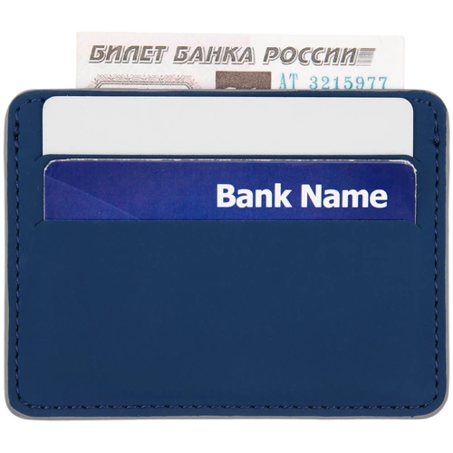 Чехол для карточек Shall Simple, синий Чехол для карточек Shall Simple, синий