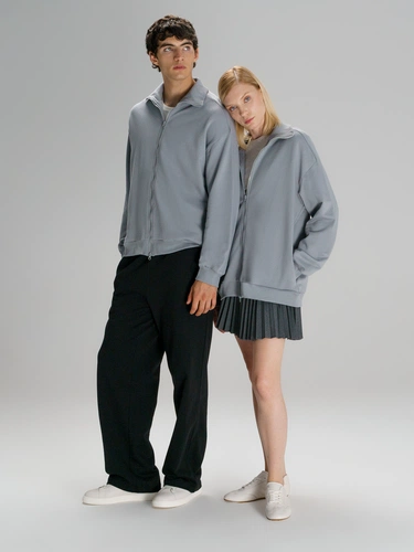 Толстовка унисекс Neofit, светло-серая Толстовка унисекс Neofit, светло-серая