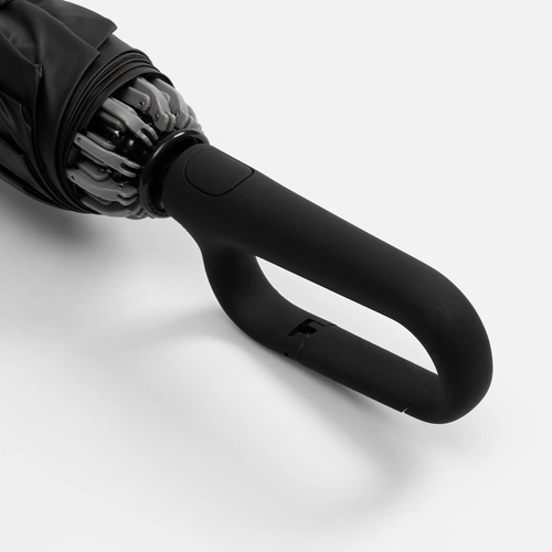 Зонт обратного сложения с ручкой-карабином Foldberry, черный Зонт обратного сложения с ручкой-карабином Foldberry, черный