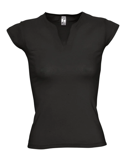 Футболка женская Mint 170, черная Футболка женская Mint 170, черная