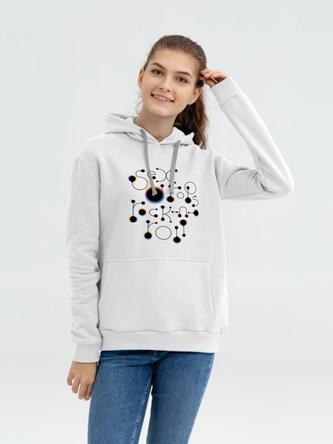 Толстовка с капюшоном No drugs, белая Толстовка с капюшоном No drugs, белая