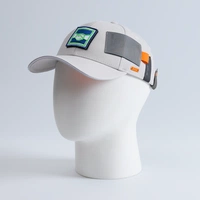 Бейсболка Spiker, серая с белым с кастомизацией