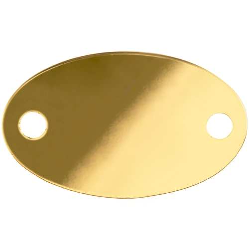 Шильдик металлический Alfa Oval, золотистый глянцевый Шильдик металлический Alfa Oval, золотистый глянцевый