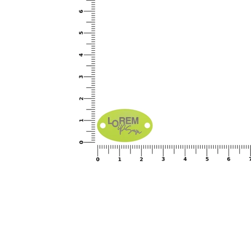 Шильдик металлический Alfa Oval, желтый неон Шильдик металлический Alfa Oval, желтый неон