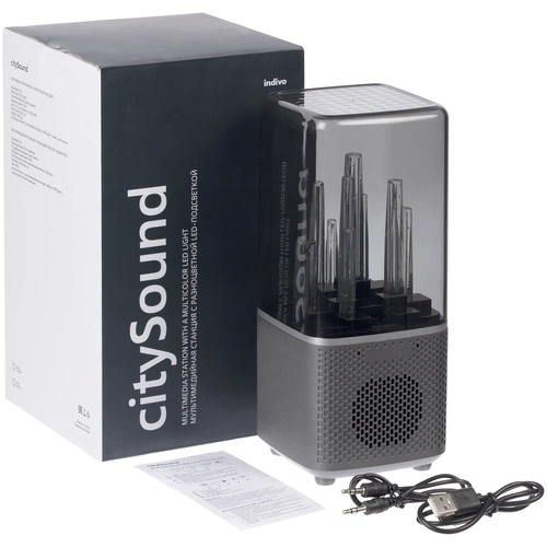 Беспроводная колонка с подсветкой citySound, черная Беспроводная колонка с подсветкой citySound, черная