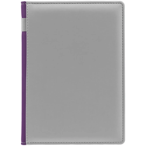 Ежедневник Spain Shall на заказ, недатированный, серый с фиолетовым Ежедневник Spain Shall на заказ, недатированный, серый с фиолетовым
