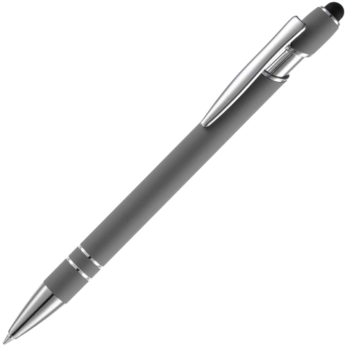 Ручка шариковая Pointer Soft Touch со стилусом, серая Ручка шариковая Pointer Soft Touch со стилусом, серая