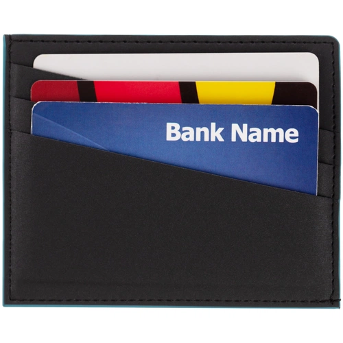 Картхолдер Multimo, черный с бирюзовым Картхолдер Multimo, черный с бирюзовым