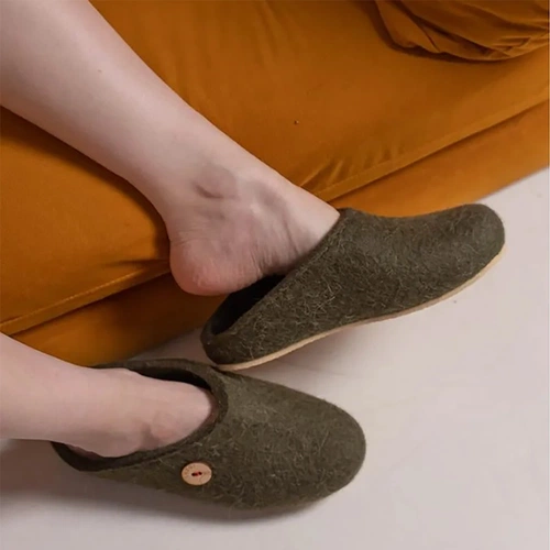 Домашние валенки Step, зеленые (олива) Домашние валенки Step, зеленые (олива)