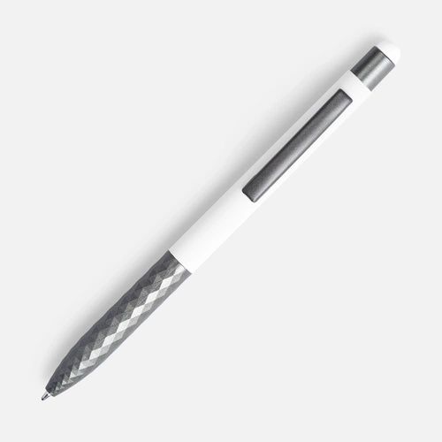 Ручка шариковая Digit Soft Touch со стилусом, белая Ручка шариковая Digit Soft Touch со стилусом, белая