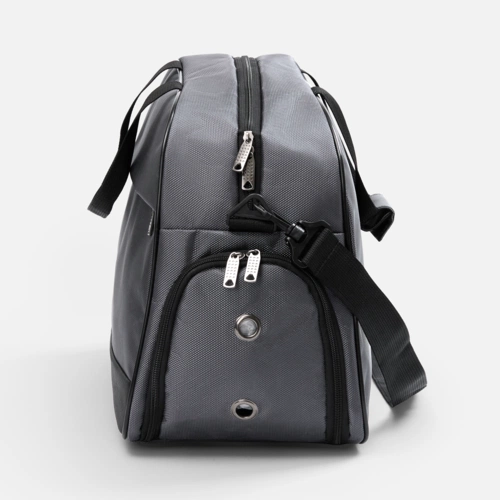 Спортивная сумка Atlantes, светло-серая с черным Спортивная сумка Atlantes, светло-серая с черным