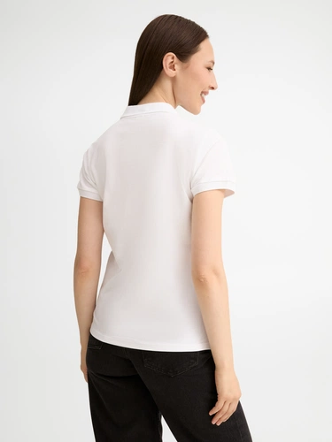 Рубашка поло женская People 210, белая Рубашка поло женская People 210, белая