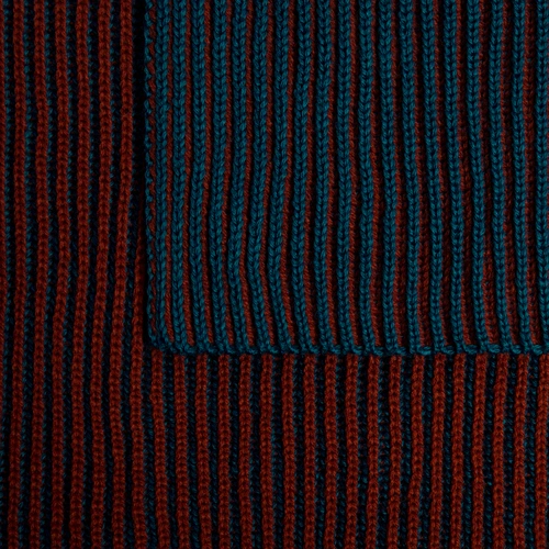 Шарф Nobilis, бирюзовый с терракотовым Шарф Nobilis, бирюзовый с терракотовым